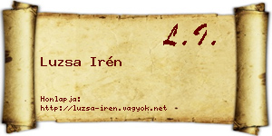 Luzsa Irén névjegykártya