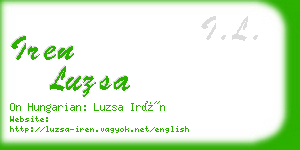 iren luzsa business card